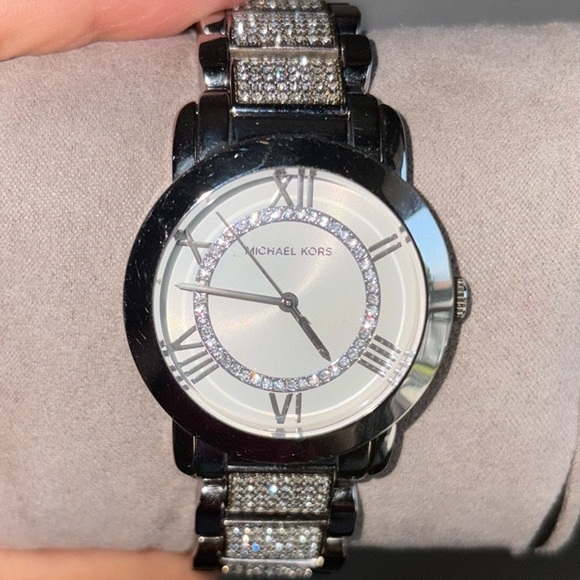 Michael Kors Silver and Crystal Women's Watch - Picture 1 of 2